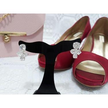 Imagem de Brinco Noiva Festa Prata Zirconia Pequeno Delicado Debutante - De Cast