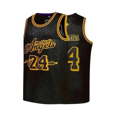 Imagem de Camiseta De Basquete Masculina Sem Mangas Com Decote Em V Bordada E Re