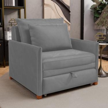 Imagem de Poltrona Retrátil Cama Solteiro 2 em 1 Zia Confortável e Funcional Vel