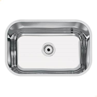 Imagem de Cuba Tramontina Lavínia 47x30 Cm Standard Em Aço Inox Polido 47 Bl Com