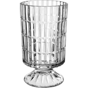 Imagem de Vaso Decorativo Enfeite Casa Redondo Home&co Com Pé Vidro 10x17x17cm T