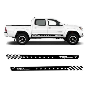 Imagem de Kit 2 Adesivo Carro Hilux Toyota Faixas Laterais Em Vinil - onl
