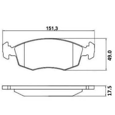 Imagem de PASTILHA FREIO para UNO 1.0 WAY 08/10 FIORINO 92/10 TIPO 1.6 - BOSCH