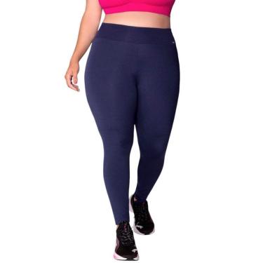 Imagem de Calça Legging Selene Básica Fitness Plus Size Feminina - Marinho X3-Feminino