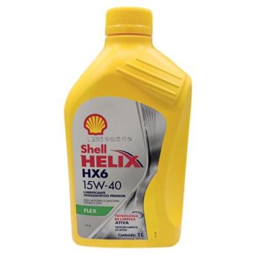 Imagem de Óleo Lubrificante do Motor Shell Helix HX6 Flex 15W40 Semissintético A