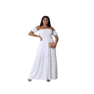 Imagem de Vestido elastex longo de tecido viscolinho com forro - LAJMA STORE, Of
