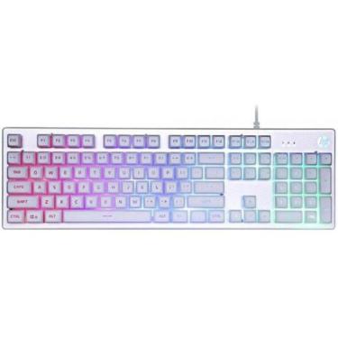 Imagem de Teclado Gamer Hp K500f Usb Led Prata