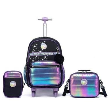 Imagem de Kit Mochila Infantil Menina Escolar Lancheira Estojo Moderna-Feminino