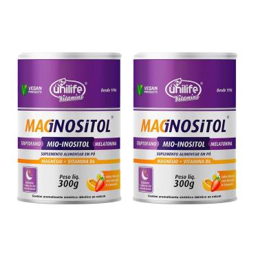 Imagem de Kit 2 Magnésio Inositol Unilife Triptofano 0,21mg Magnositol 2x300g Unilife-Unissex