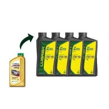 Imagem de Kit 4 Óleo Motor 15W40 Semi-Sintético Lubrax SL 1L - PETROBRAS - 352