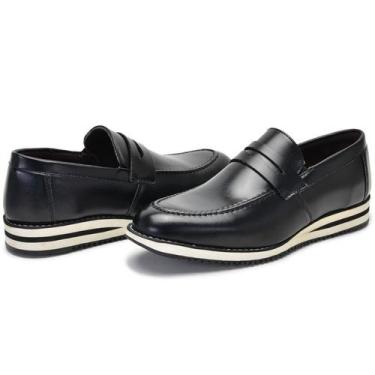 Imagem de Sapato Social Casual Masculino Mocassim Super Leve e Macio + Carteira 