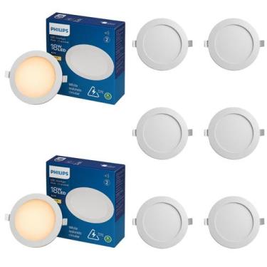 Imagem de 8 Luminária Plafon Led 18w Embutir 3000k Quente Bivolt Red - Philips, 