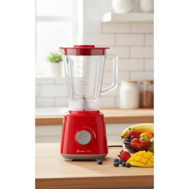 Imagem de Liquidificador Potente 550W 2L Jarra 2 Velocidades Vermelho - Congratu