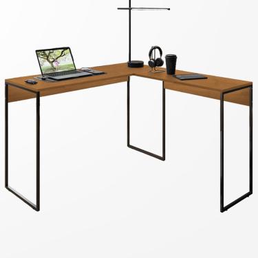 Imagem de Mesa Em L Industrial Para Escritório E Home Office Xingu