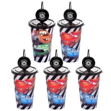 Imagem de 5 Copo Relâmpago Mcqueen Carros Lembrança Festa Aniversário - Plasútil