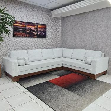 Imagem de Sofá Nápoles de Canto - D'Confort Design, Suede Rose