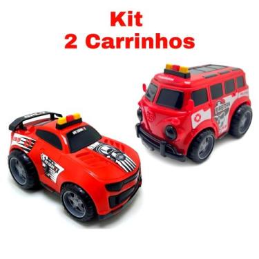 Imagem de Brinquedo Carrinho Kit Brinquedos Carro Militar 2 Unidades Infantil Cr