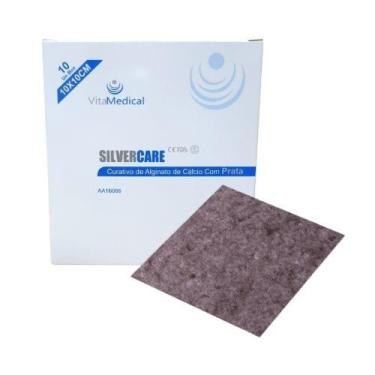 Imagem de Curativo alginato com prata 10x10 vitamedical - Vita Medical