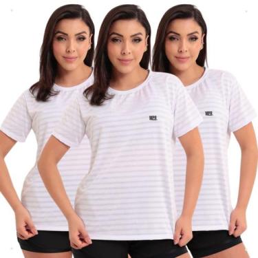 Imagem de Kit 3 Camiseta Baby Look Dry Fit Fitness Feminina Academia - MPR, Bran