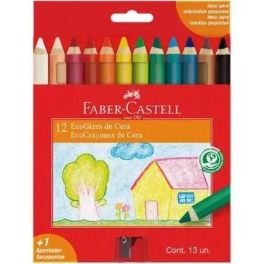 Imagem de Ecogiz de cera 12 cores faber castell