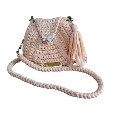 Imagem de Bolsa Infantil Ternura fio de malha - Produto Artesanal para Meninas E
