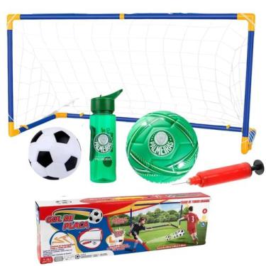 Imagem de Kit De Trave Gol Golzinho C/ Bomba De Ar Bola De Futebol Time Esportiv