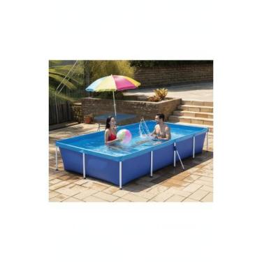 Imagem de Piscina Retangular 3000L Azul: Verão Divertido e Refrescante - Congrat