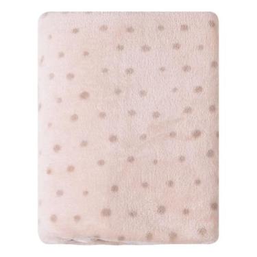 Imagem de Cobertor Manta Mantinha Frio Bebê Microfibra Poá 90cmx70cm - NoBrand, 