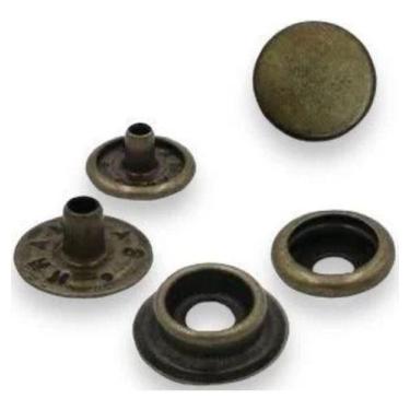 Imagem de Botão De Pressão Ferro 1002/100 Cor Ouro Velho -Cx 200 - Baxmann