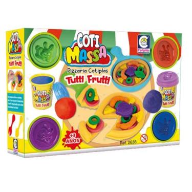 Imagem de Brinquedo Massinha de Modelar Pizzaria Cheiro Tutti Frutti - Cotiplás 