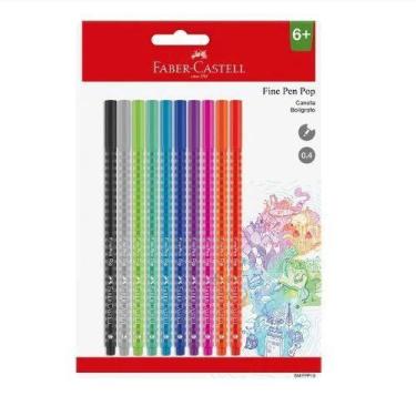 Imagem de Caneta Fine Pen Pop 0.4mm Faber-Castell Com 10 Unidades