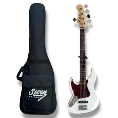 Imagem de Contrabaixo Jazz Bass Seven Canhoto Sjb 57 LH WH Branco Com Bag - Seve