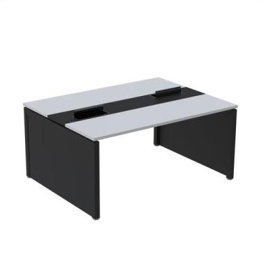 Imagem de Estação de Trabalho Mesa Plataforma Escritório Dupla para 2 Pessoas co