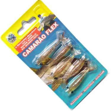 Imagem de Isca Camarão Artificial Flex de 5,5cm - embalagem c/ 5 iscas, 8