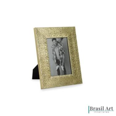Imagem de Porta-Retrato Decorativo Ouro 10x15cm - brasil art