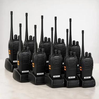 Imagem de Rádio Comunicador B-Max Baofeng BF777S UHF 400-470 Mhz 16 Canais 5W Alcance 12 Km VOX Lanterna Preto Kit 10