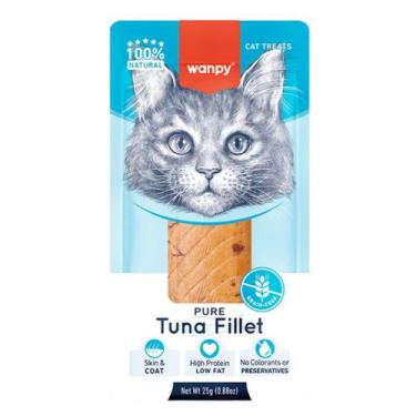 Imagem de Petisco Wanpy para Gatos Filé de Atum Puro 25g