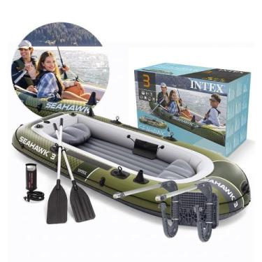 Imagem de Bote Inflavel Seahawk 3 Passeios Pesca Lazer Capacidade 360kg 3 Pessoa