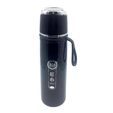 Imagem de Garrafa Térmica Em Aço Inox Com Botão Fast Click 500 ML (PRETA)