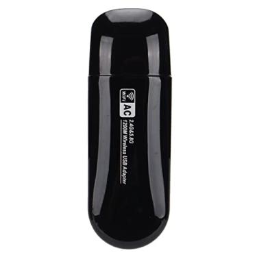 Imagem de Heayzoki Adaptador de rede sem fio de 1200 m, W50S RTL8812AU 1200M Placa de rede sem fio 2,4G 5,8G Banda USB3.0 WiFi para Android para Linux para Windows, PC Desktop Laptop