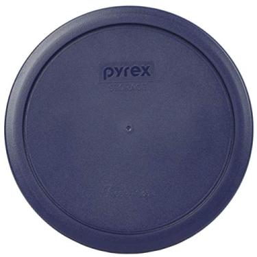 Imagem de Conjunto de 8 tampas de armazenamento redondas azuis Pyrex para pratos redondos de 6 e 7 xícaras # 7402-PC, Dark Blue, 1