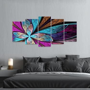 Imagem de Quadro Flor ou Borboleta Abstrato Sala Hall Quarto Mosaico