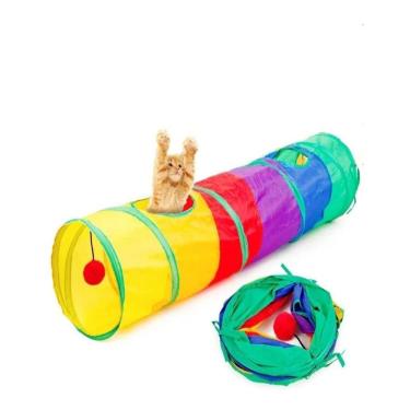 Imagem de Brinquedo Para Pets Túnel Labirinto Para Gatos Colorido Top