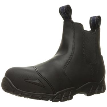 Imagem de Bates Bota masculina Strike Chelsea com bico de segurança sem cadarço, Preto, 7.5 X-Wide