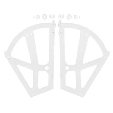 Imagem de Acessório de dobradiças, dobradiças de sapateira, dobradiças de armário de sapatos de plástico para casa, fácil de montar e desmontar, para quarto, sala de estar e entrada (branco)