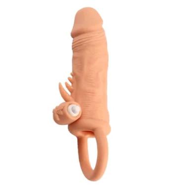 Imagem de Capa Peniana Com Anel de Escroto e Estimulador com Vibrador