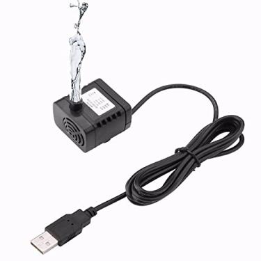 Imagem de Bomba de água submersível Pssopp, USB DC 5V Mini Bomba d'água, Bomba dagua eletrica sem escova pequena circulação de água bomba imersível para aquário tanque de peixe Fonte de aquário