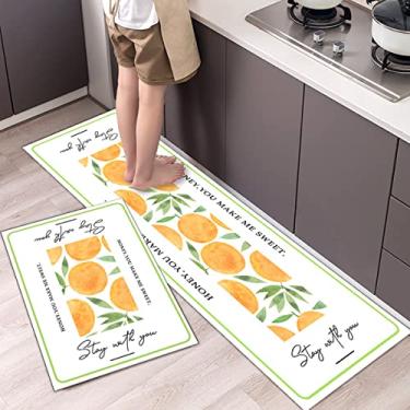Imagem de Tapetes para piso de cozinha, tapete de área abstrato antiderrapante conjunto de tapetes de cozinha para cozinha sala de jantar, piso casa, escritório, pia, lavanderia 16x24 polegadas + 16x47 polegadas