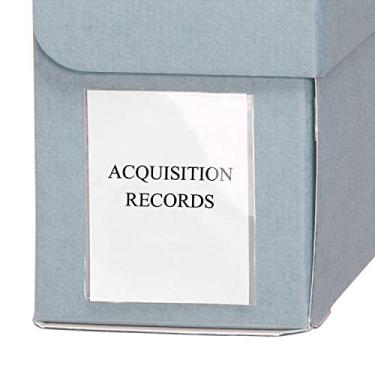 Imagem de Suporte de etiqueta Lineco com inserções, poliéster de arquivo, 5 x 7,5 cm, pacote com 12 (780-2030)