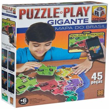 Imagem de Puzzle Play Gigante - Mapa Do Brasil Grow - 3635